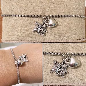 Mother girl & boy stainless steel bracelet, new